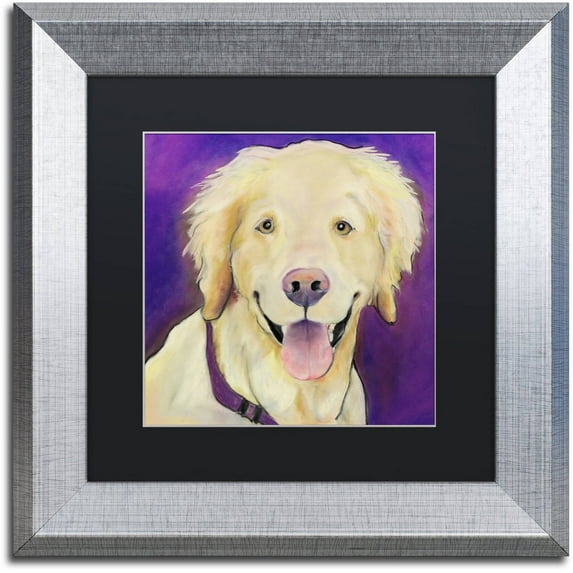 Trademark Fine Art "Alex" Canvas Art by Pat Saunders-White, Black Matte, Silver Frame