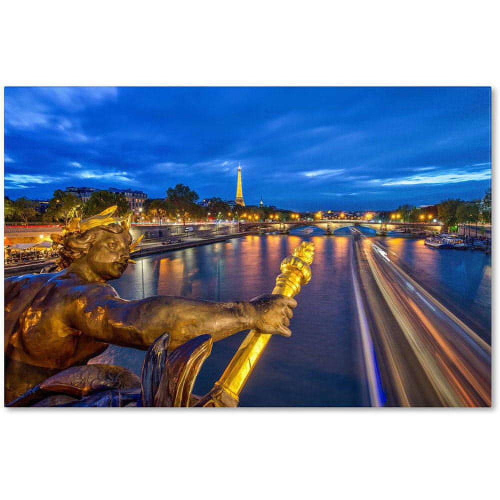Trademark Fine Art "Alexander Bridge Paris" Canvas Art by Mathieu Rivrin