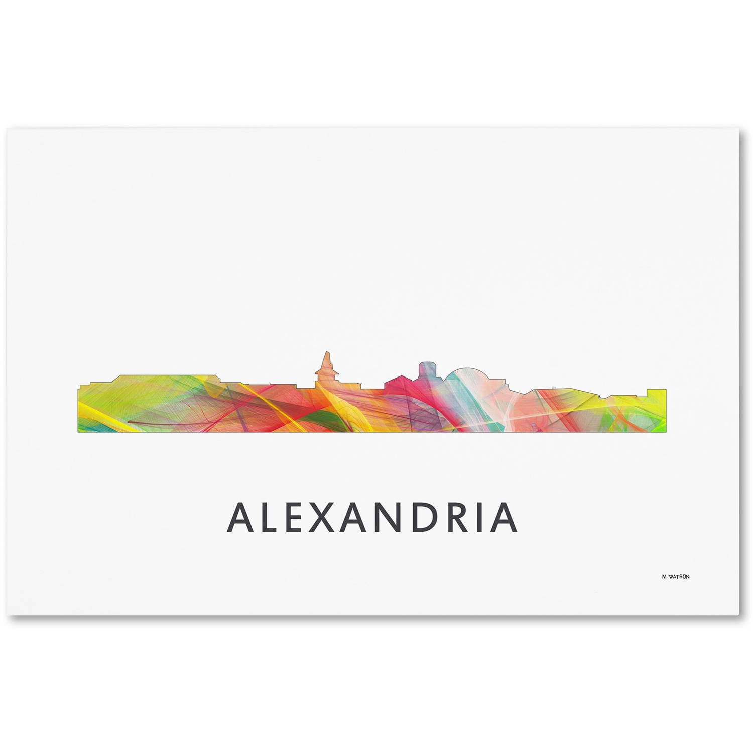 Trademark Fine Art 'Alexandria Virginia Skyline WB-1' Canvas Art by Marlene Watson