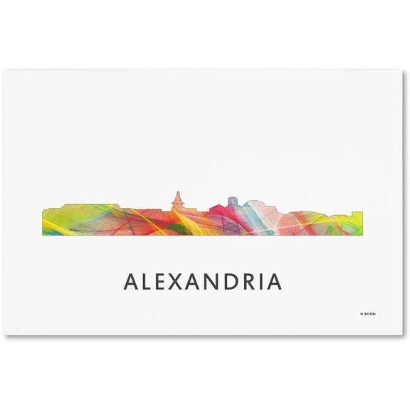 Trademark Fine Art 'Alexandria Virginia Skyline WB-1' Canvas Art by Marlene Watson