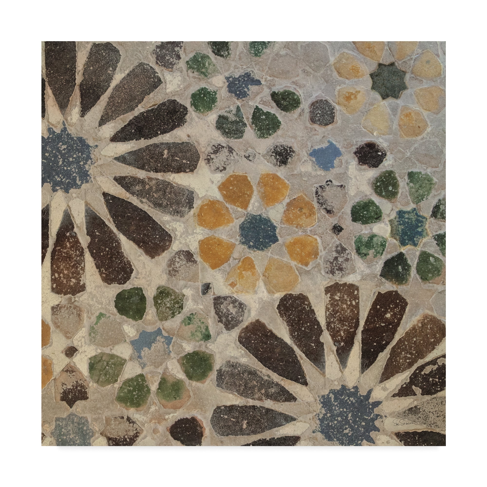 Trademark Fine Art 'Alhambra Tile II' Canvas Art by Sue Schlabach