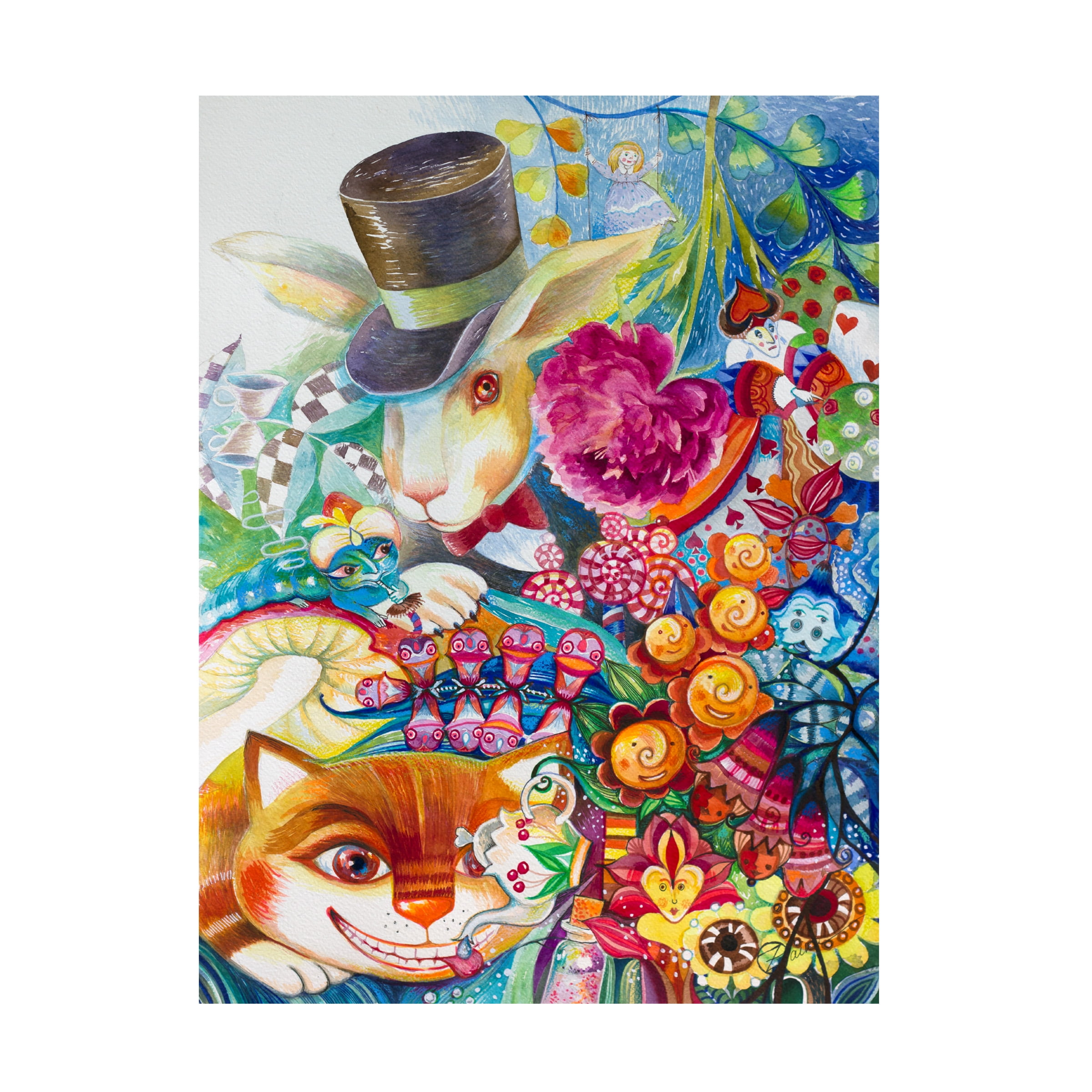 Trademark Fine Art 'Alice In Wonderland' Canvas Art by Oxana Ziaka