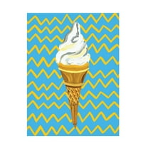 Trademark Fine Art Alice Straker Ice Cream Blue Canvas Wall Art