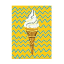 Trademark Fine Art Alice Straker Ice Cream Yellow Zigzag Canvas Wall Art