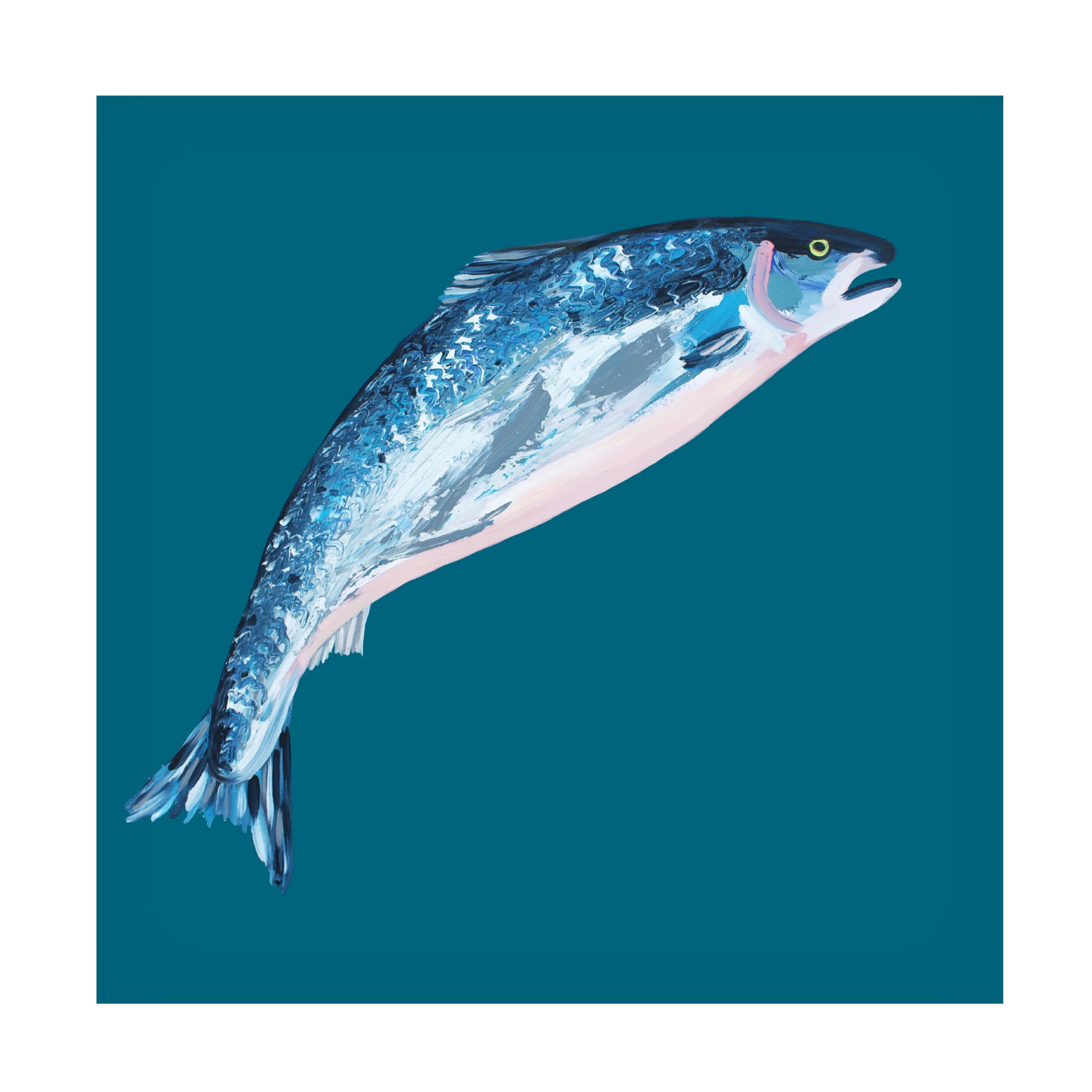Trademark Fine Art Alice Straker  Leaping Salmon Canvas Wall Art
