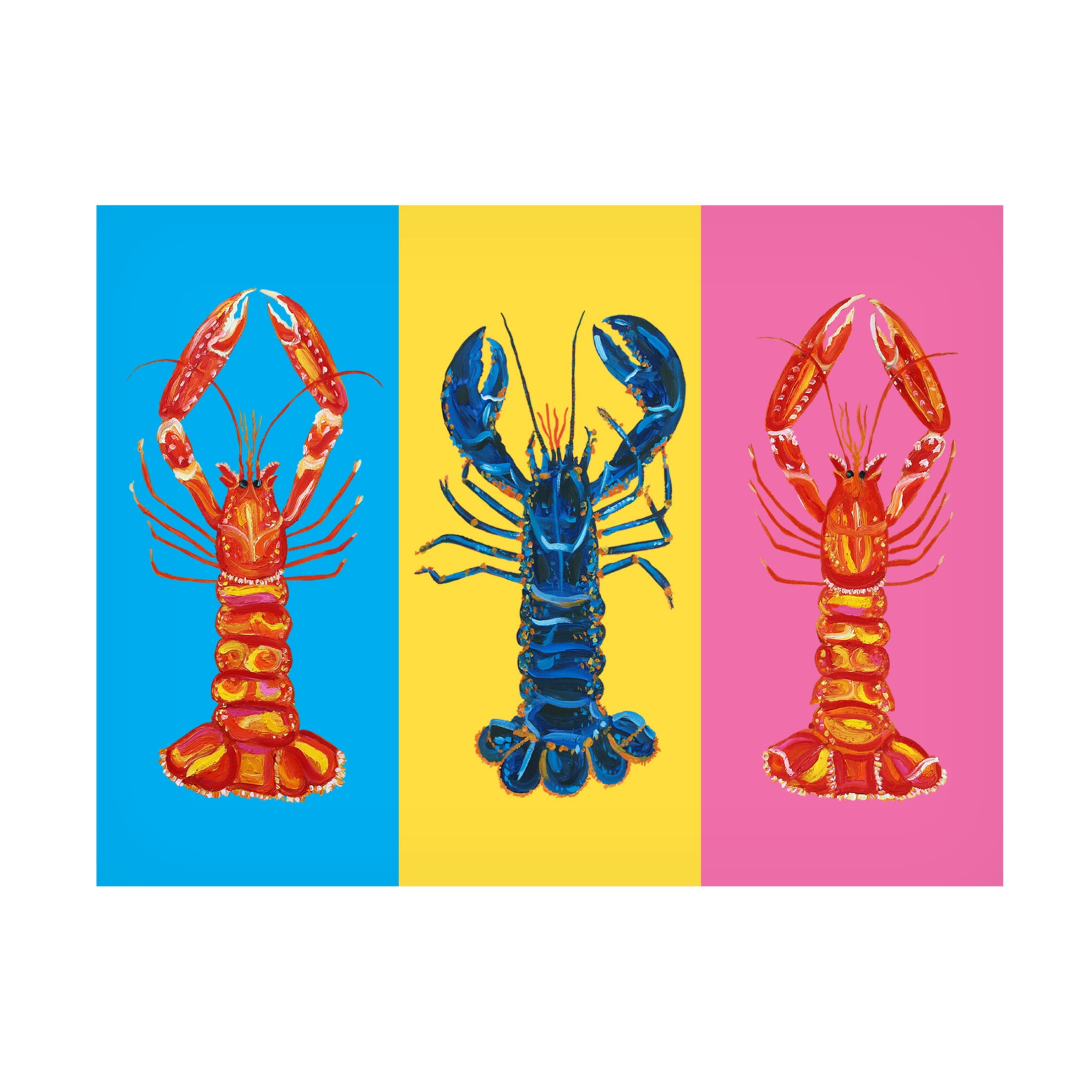 Trademark Fine Art Alice Straker Lobster Langoustines Pop Art Canvas Wall Art