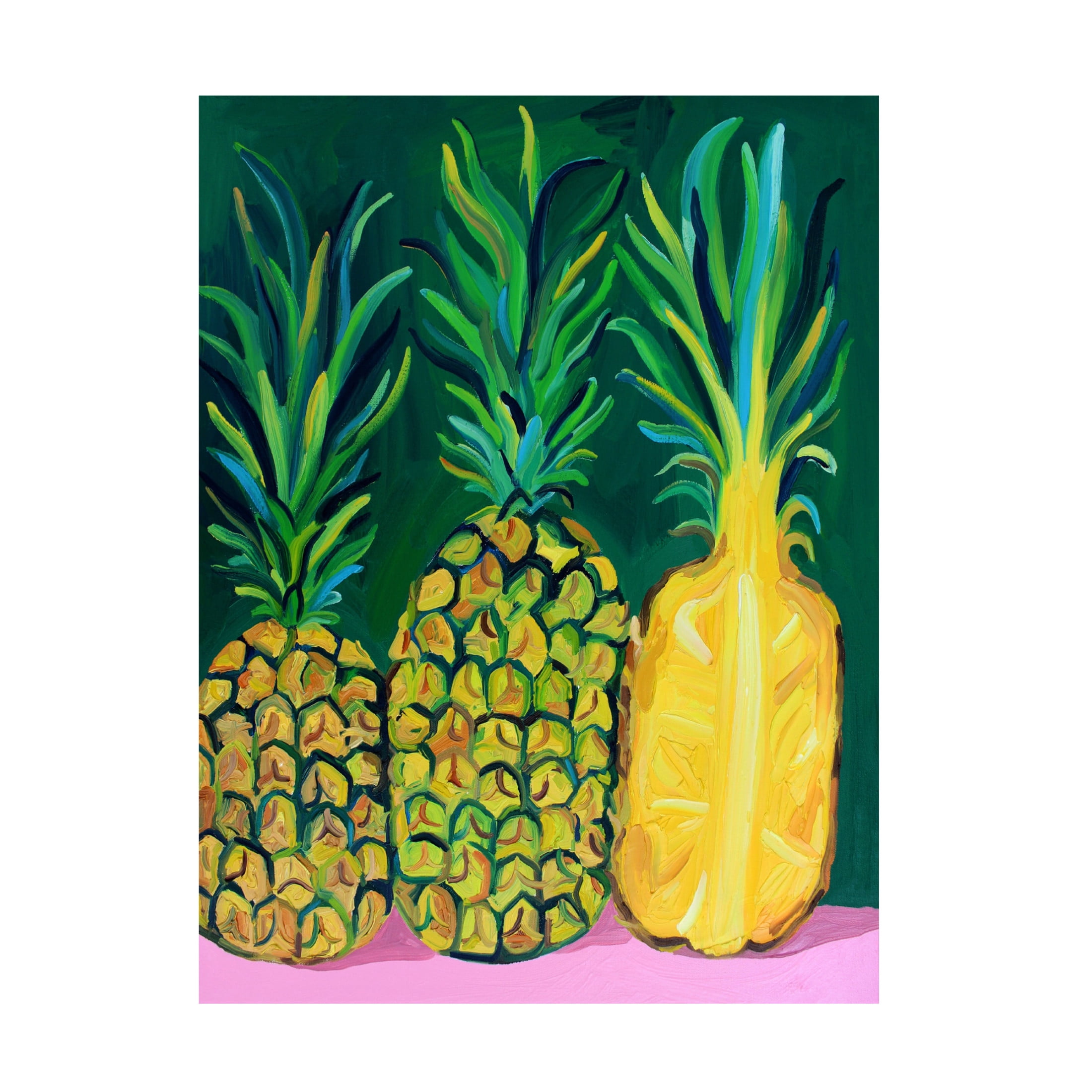Trademark Fine Art Alice Straker Pineapples Canvas Wall Art