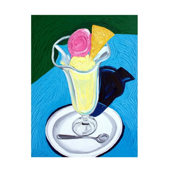 Trademark Fine Art Alice Straker Raspberry and Vanilla Ice Cream Canvas Wall Art