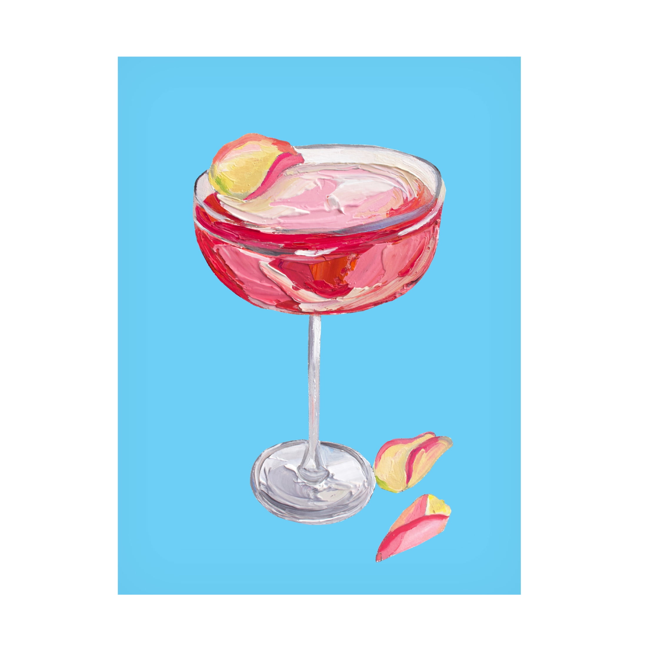 Trademark Fine Art Alice Straker Sparkling Rose Gin Cocktail Canvas Wall Art
