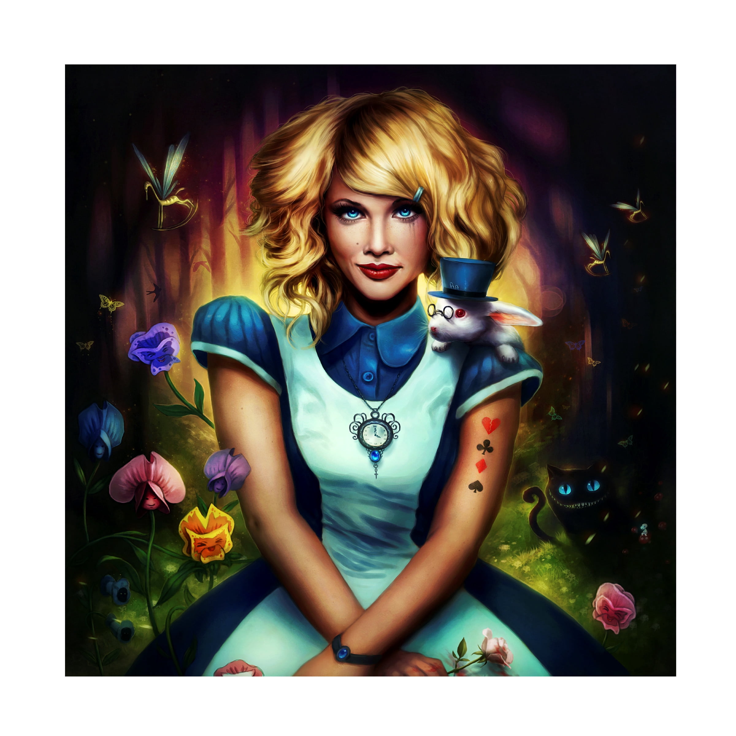 Trademark Fine Art 'Alice in Wonderland' Canvas Art by JoJoesArt