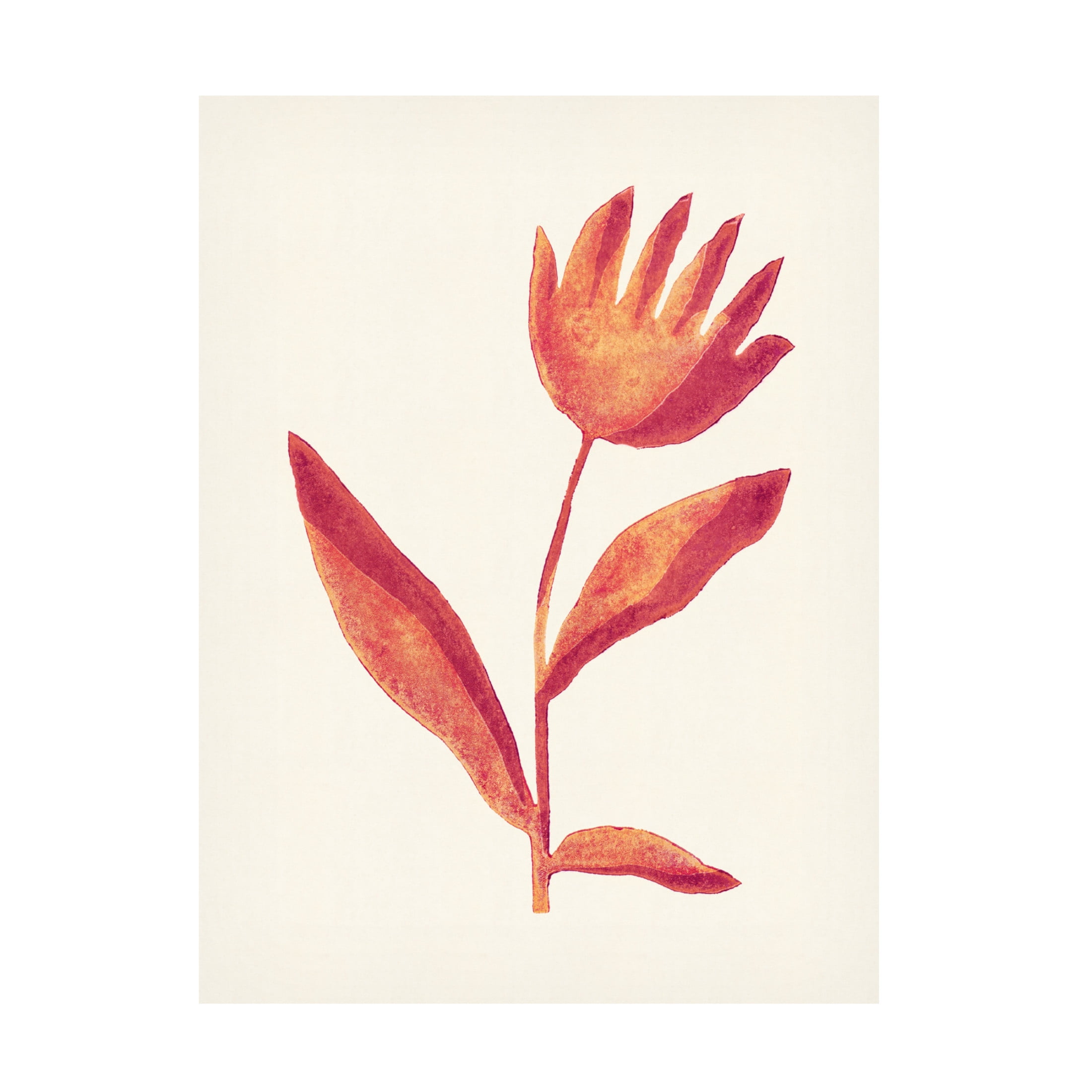 Trademark Fine Art Alisa Galitsyna Linocut Flower Viva Magenta Canvas Wall Art