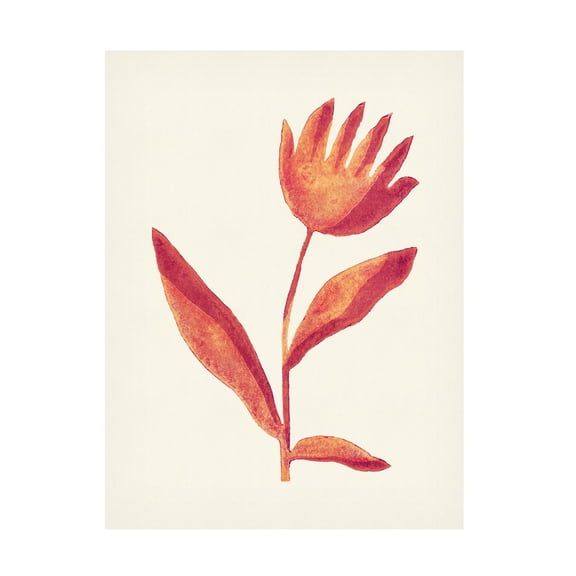 Trademark Fine Art Alisa Galitsyna Linocut Flower Viva Magenta Canvas Wall Art