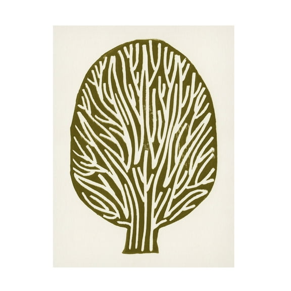 Trademark Fine Art Alisa Galitsyna Linocut Tree Canvas Wall Art