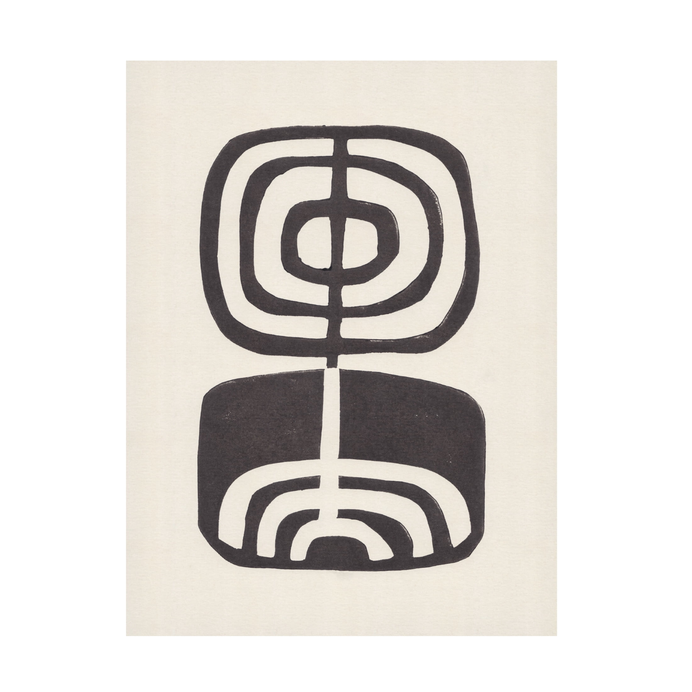 Trademark Fine Art Alisa Galitsyna Modern Plant Lino Print Canvas Wall Art