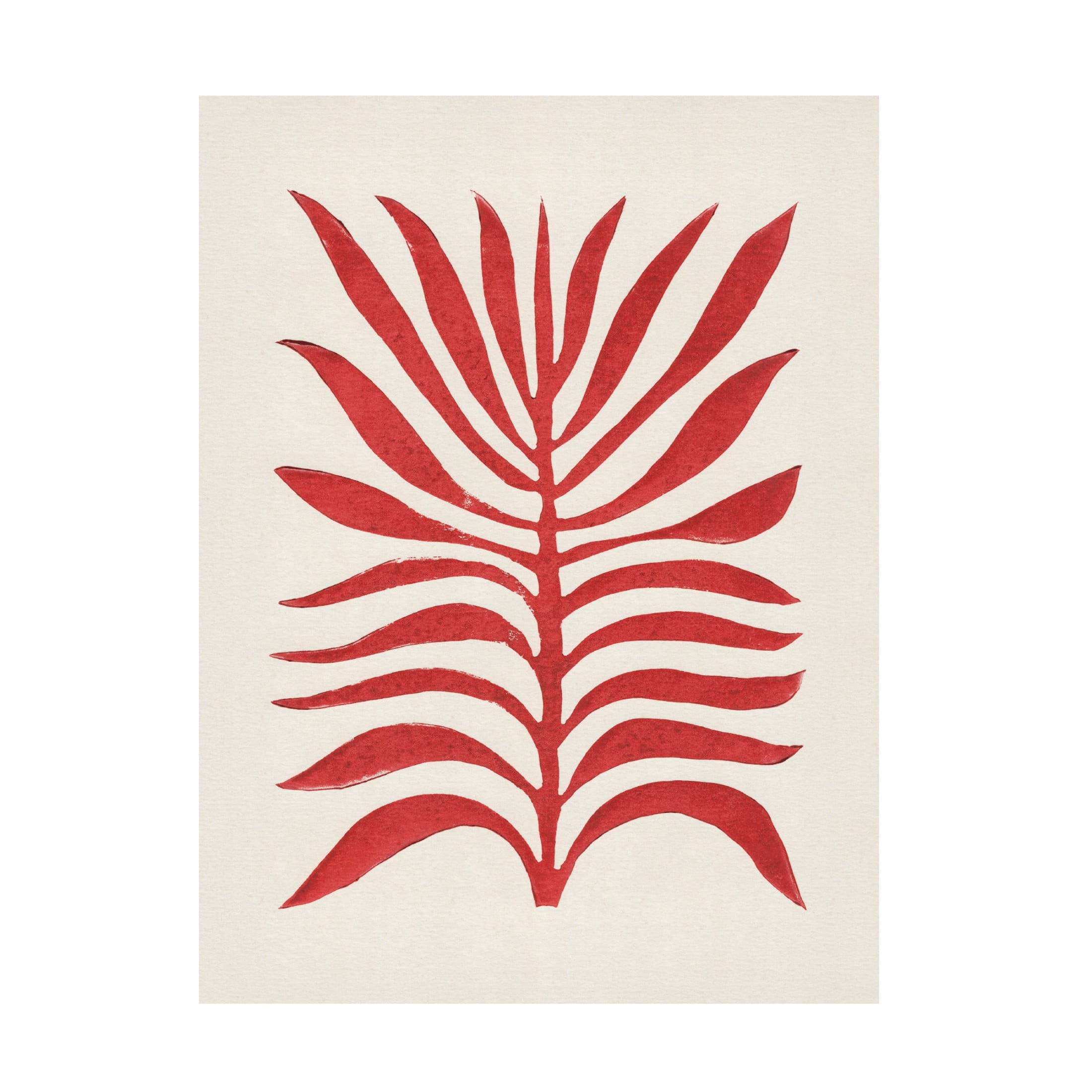 Trademark Fine Art Alisa Galitsyna Red Branch Lino Print Canvas Wall Art