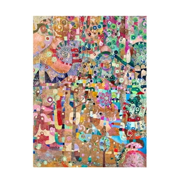 Trademark Fine Art Alise Loebelsohn Orange swirl Canvas Wall Art