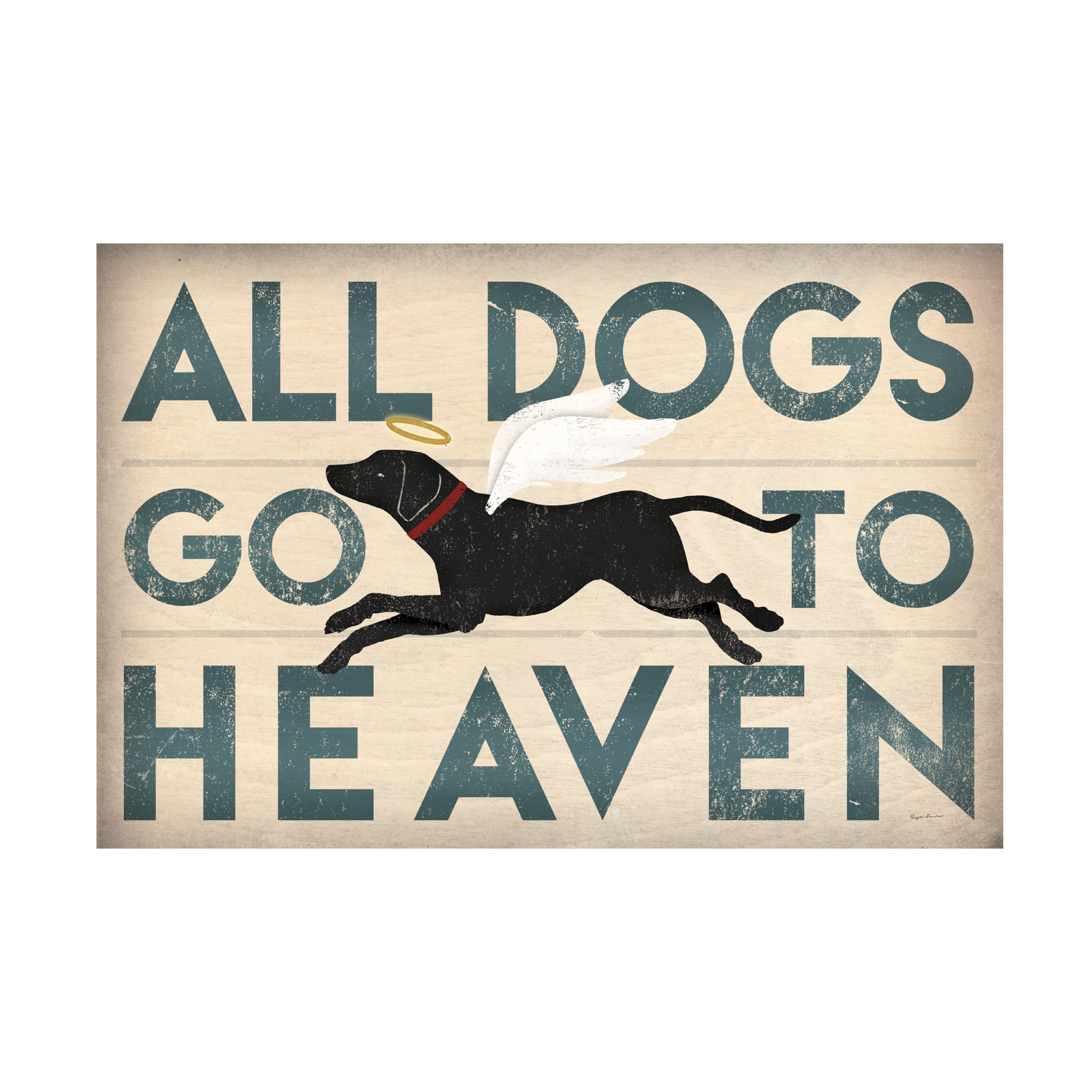 Ryan Fowler 'All Dogs Go To Heaven I' Canvas Art
