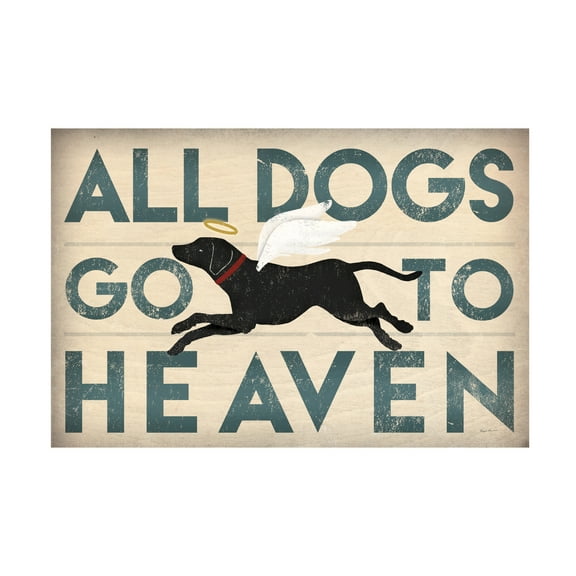 Trademark Fine Art 'All Dogs Go to Heaven I' Canvas Art by Ryan Fowler