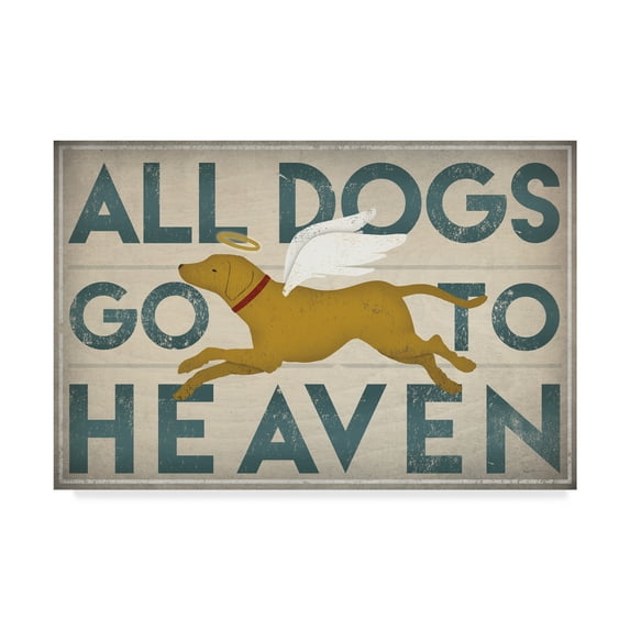 Trademark Fine Art 'All Dogs Go to Heaven III' Canvas Art by Ryan Fowler