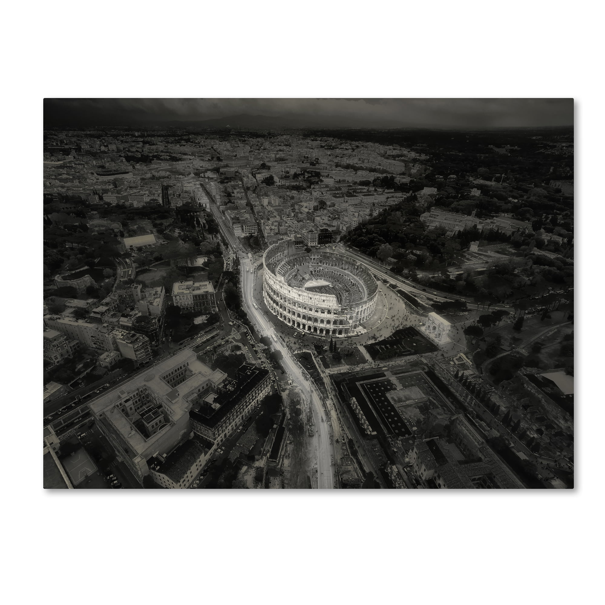 Trademark Fine Art 'All Roads Lead To Rome' Canvas Art by Stan Huang