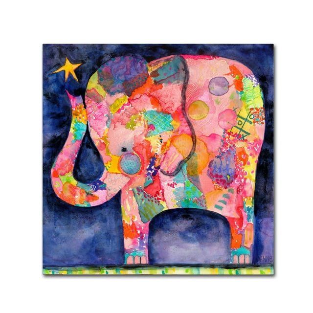 Trademark Fine Art 'All Within Reach Elephant' Canvas Art by Wyanne