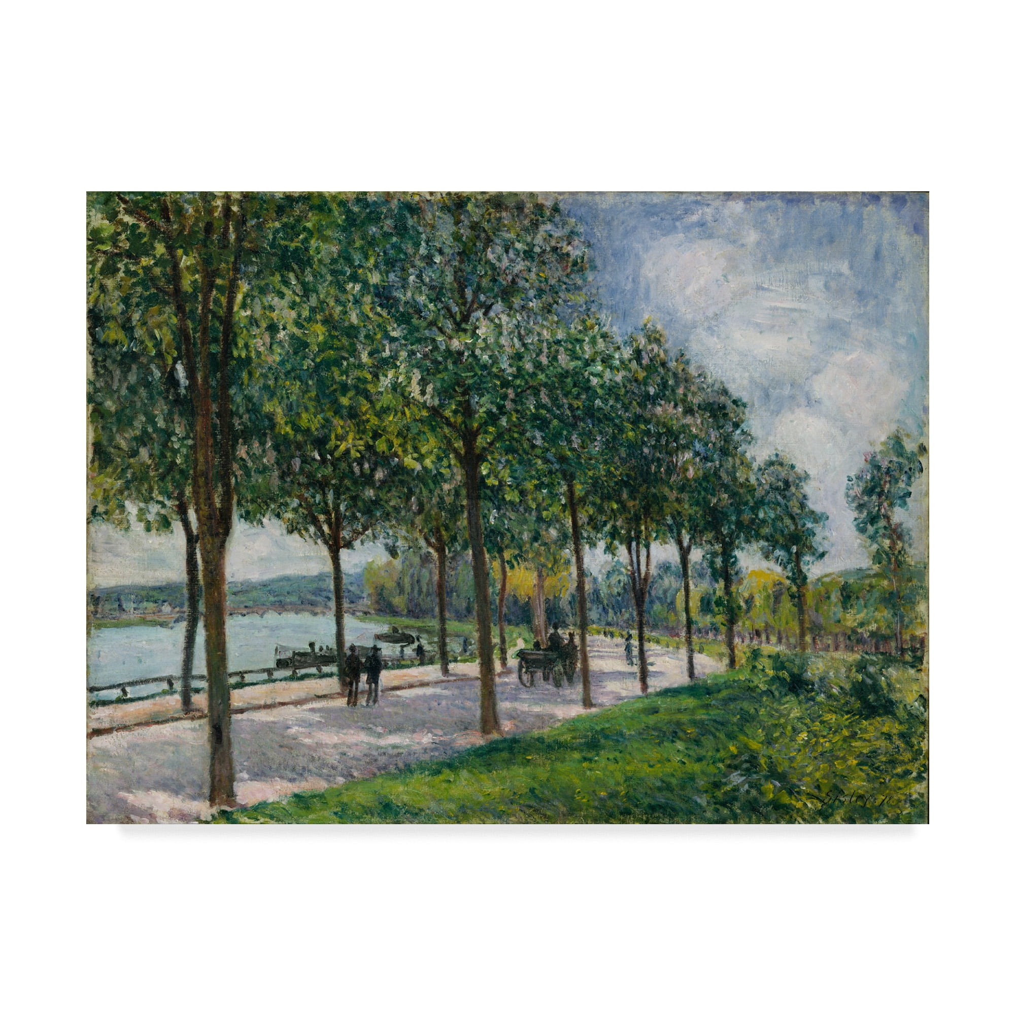 Trademark Fine Art 'Allee Of Chestnut Trees' Canvas Art by Alfred Sisley