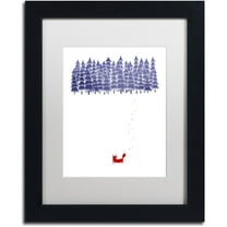 Trademark Fine Art 'Alone In The Forest' Canvas Art by Robert Farkas, White Matte, Black Frame