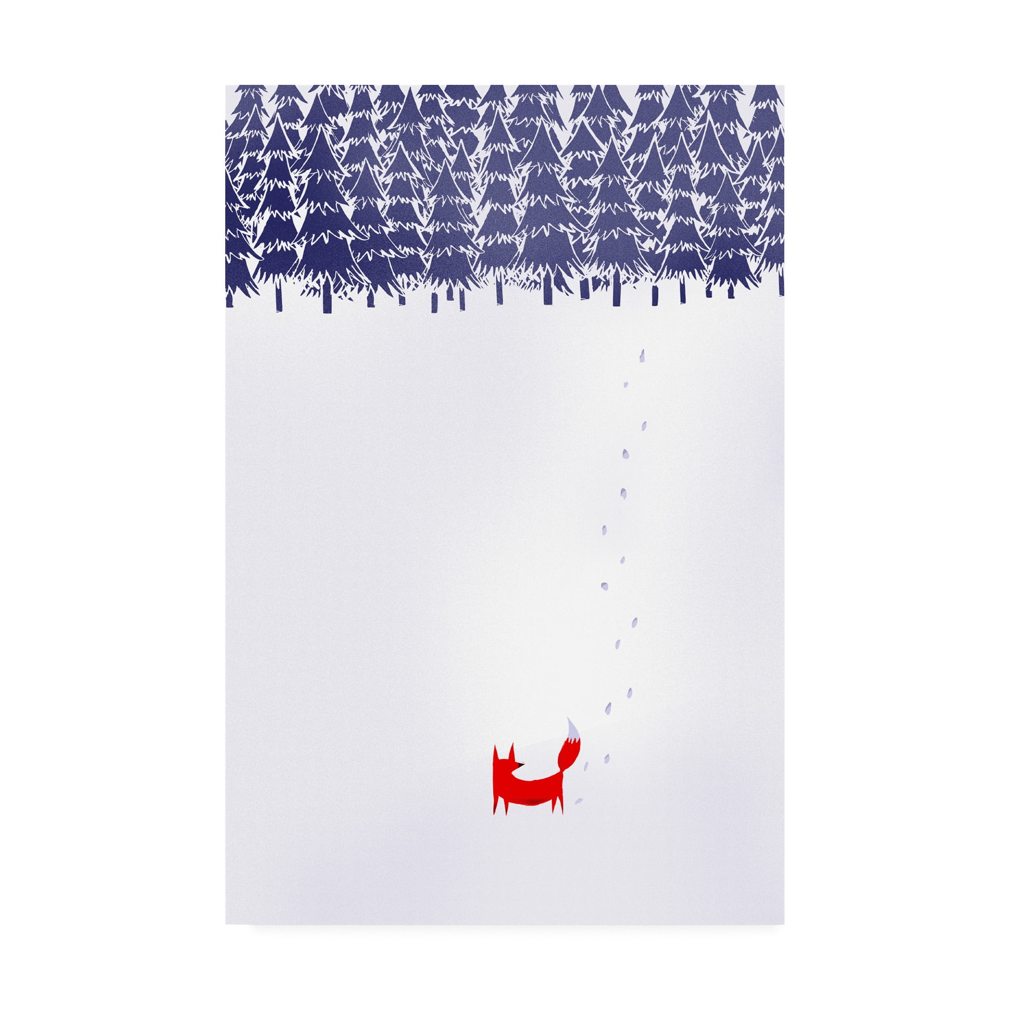 Trademark Fine Art 'Alone In The Forest Fox' Canvas Art by Robert Farka