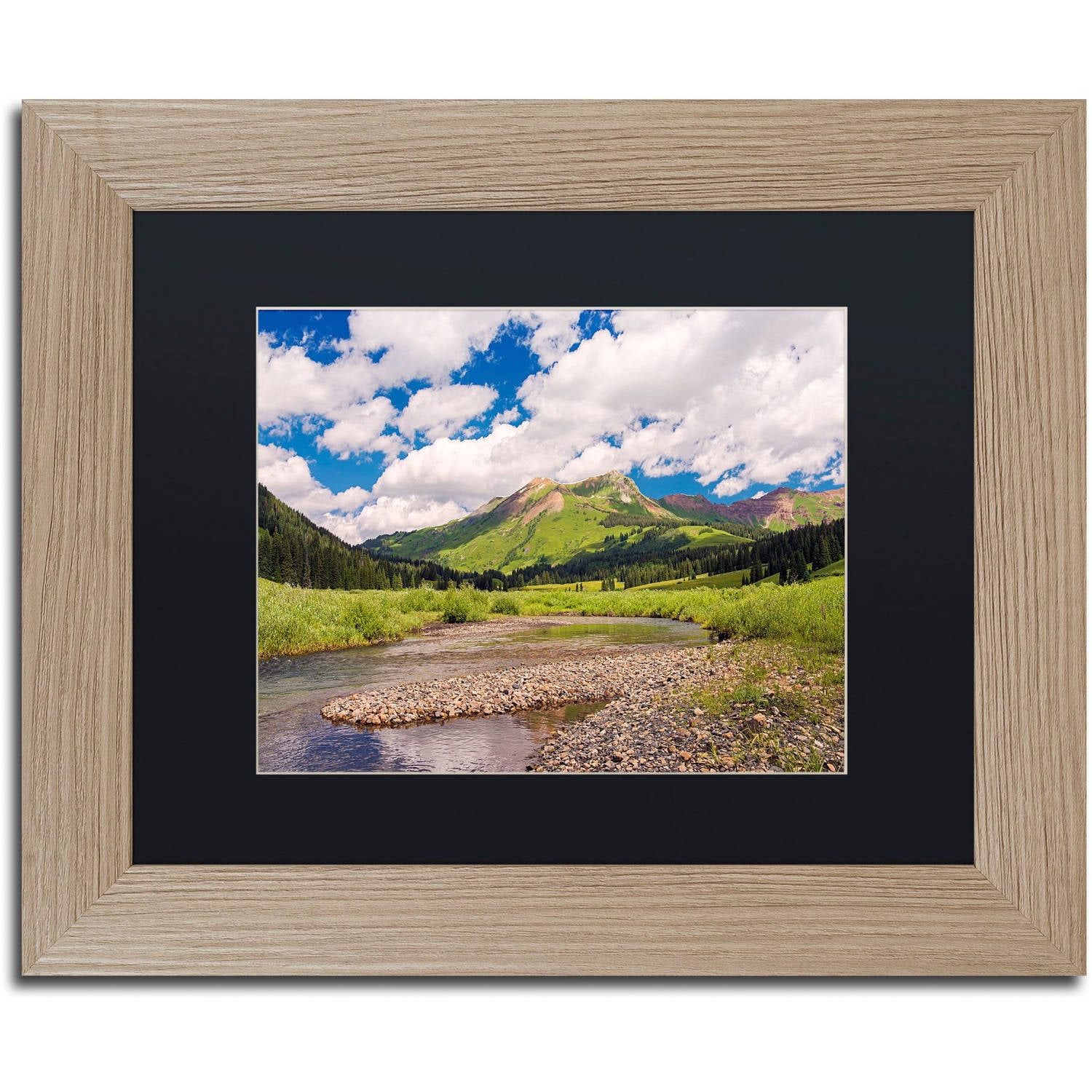 Trademark Fine Art "Along Gothic River" Canvas Art by Michael Blanchette Photography Black Matte, Birch Frame