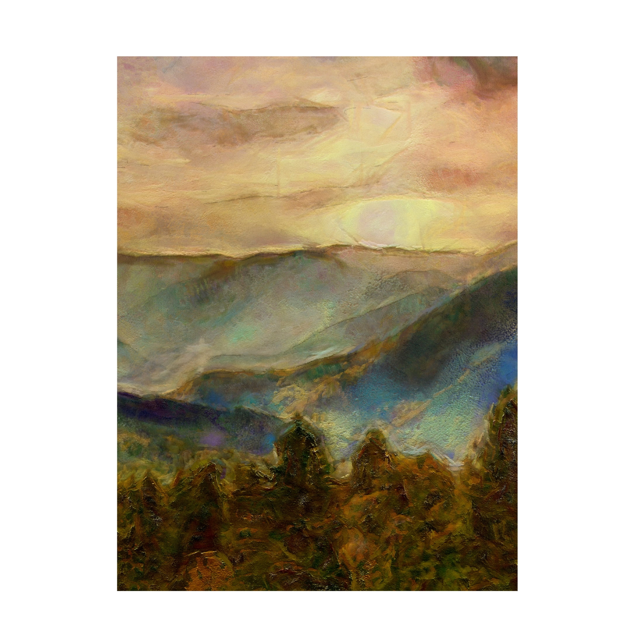 Trademark Fine Art Alonzo Saunders  Into the Valley II Canvas Wall Art