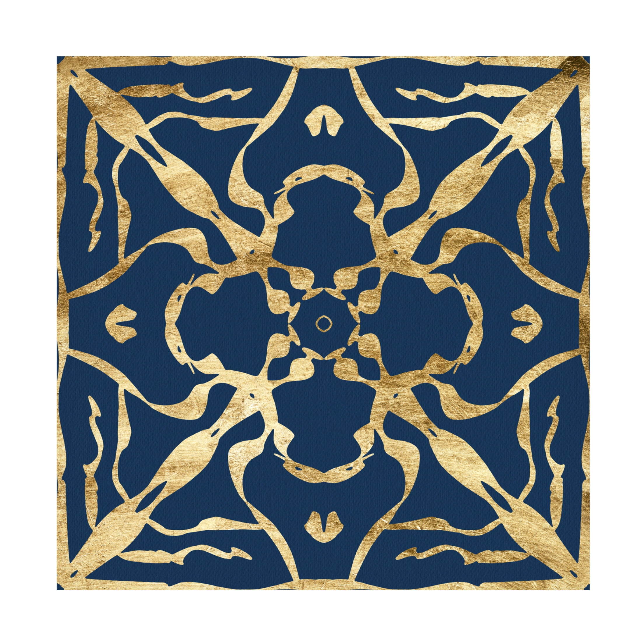 Trademark Fine Art Alonzo Saunders Motif on Blue I Canvas Wall Art