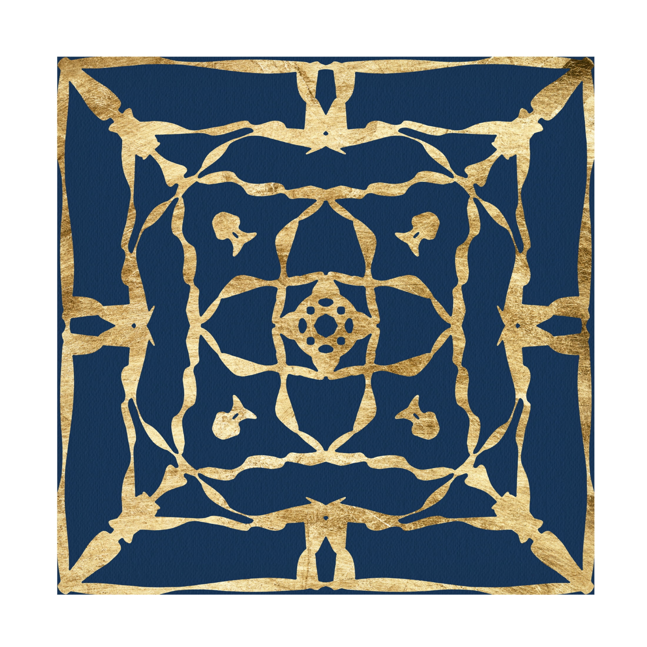 Trademark Fine Art Alonzo Saunders Motif on Blue II Canvas Wall Art