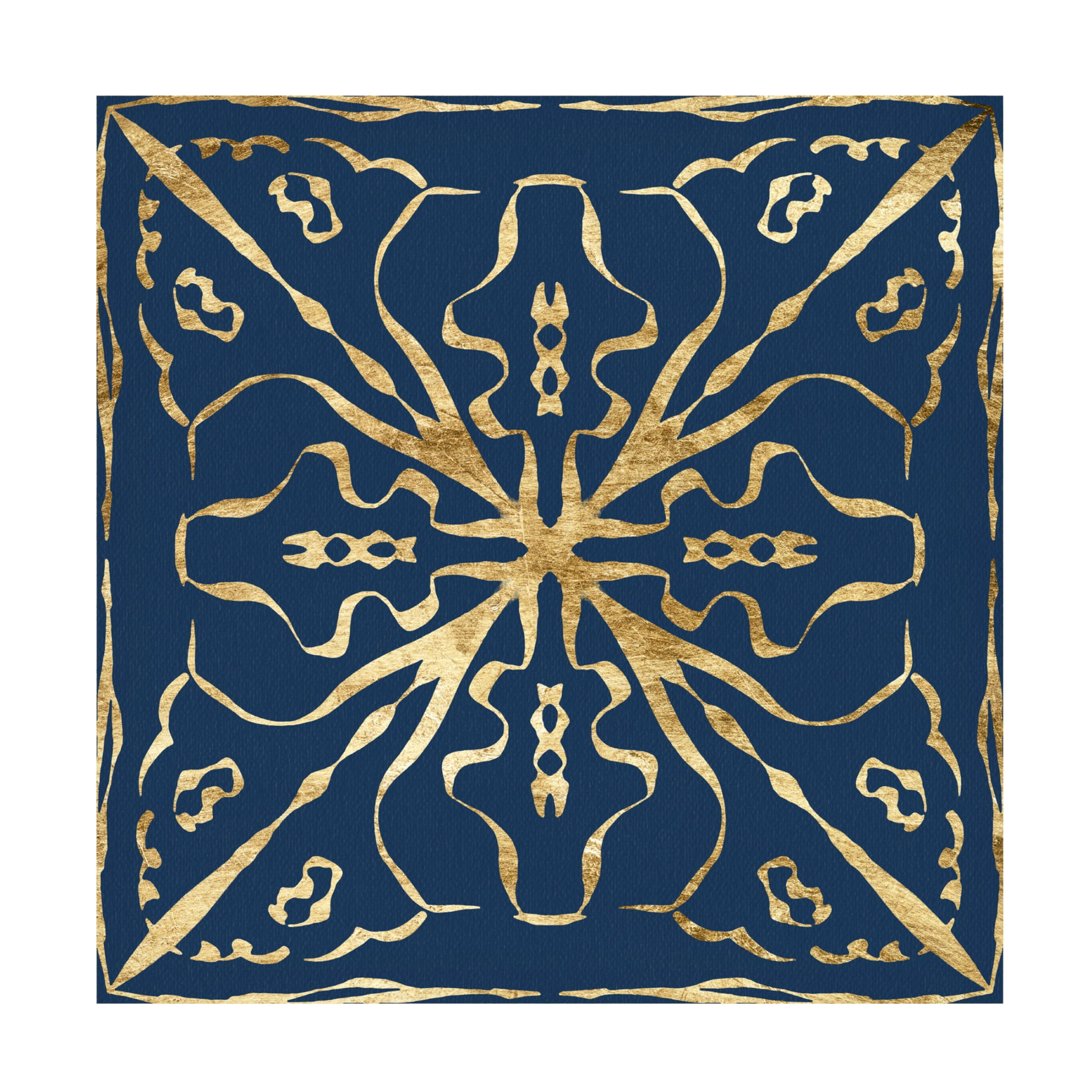 Trademark Fine Art Alonzo Saunders  Motif on Blue III Canvas Wall Art