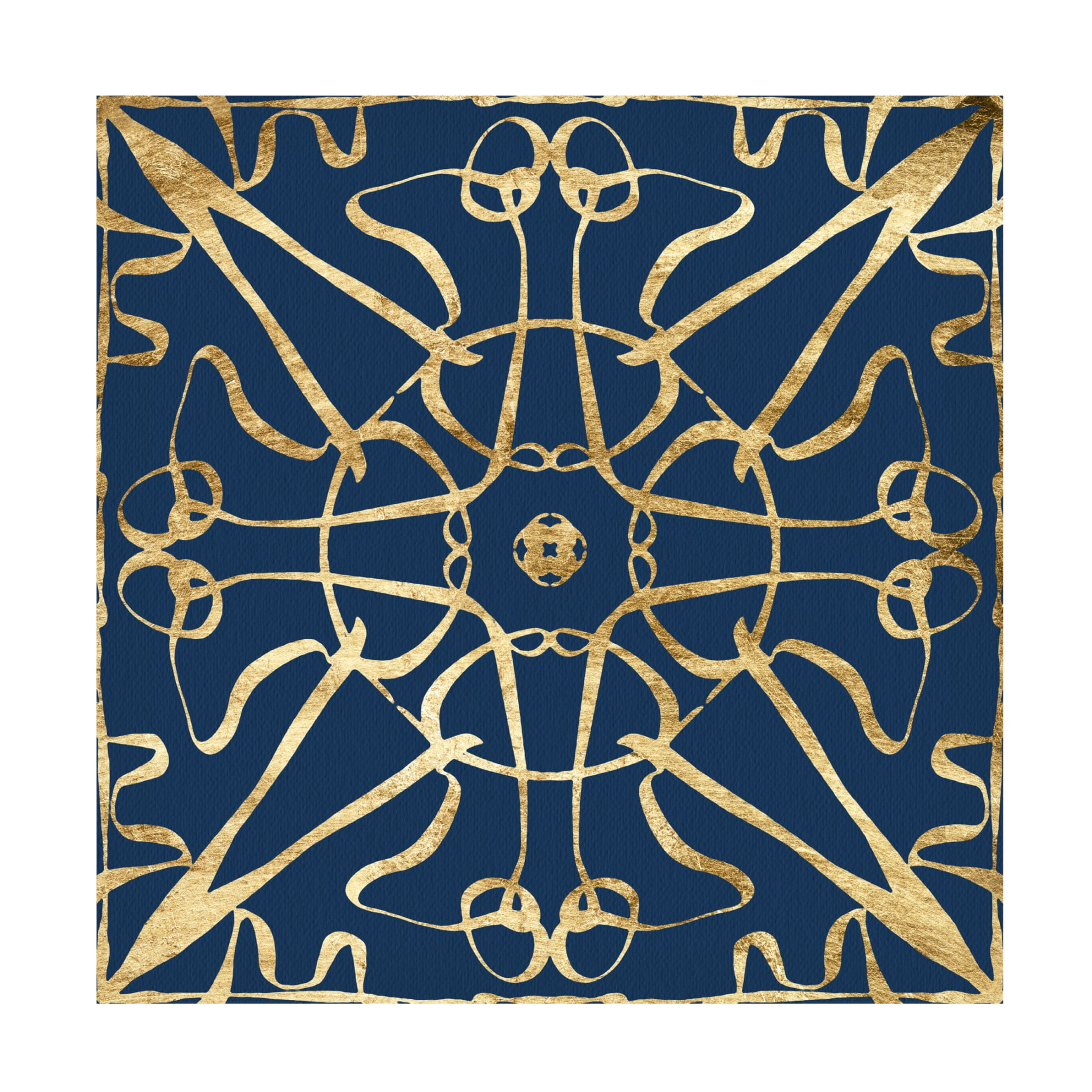 Trademark Fine Art Alonzo Saunders Motif on Blue VI Canvas Wall Art