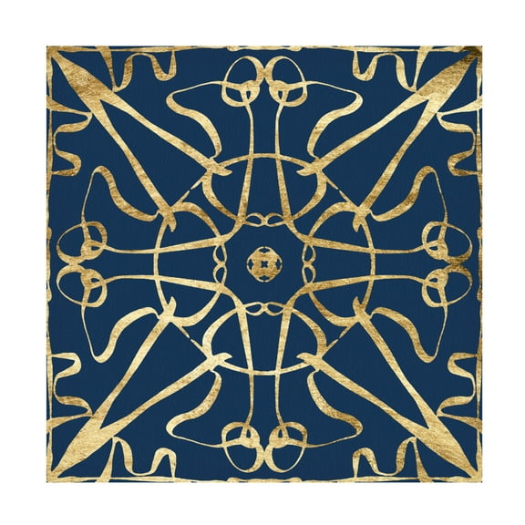 Trademark Fine Art Alonzo Saunders Motif on Blue VI Canvas Wall Art