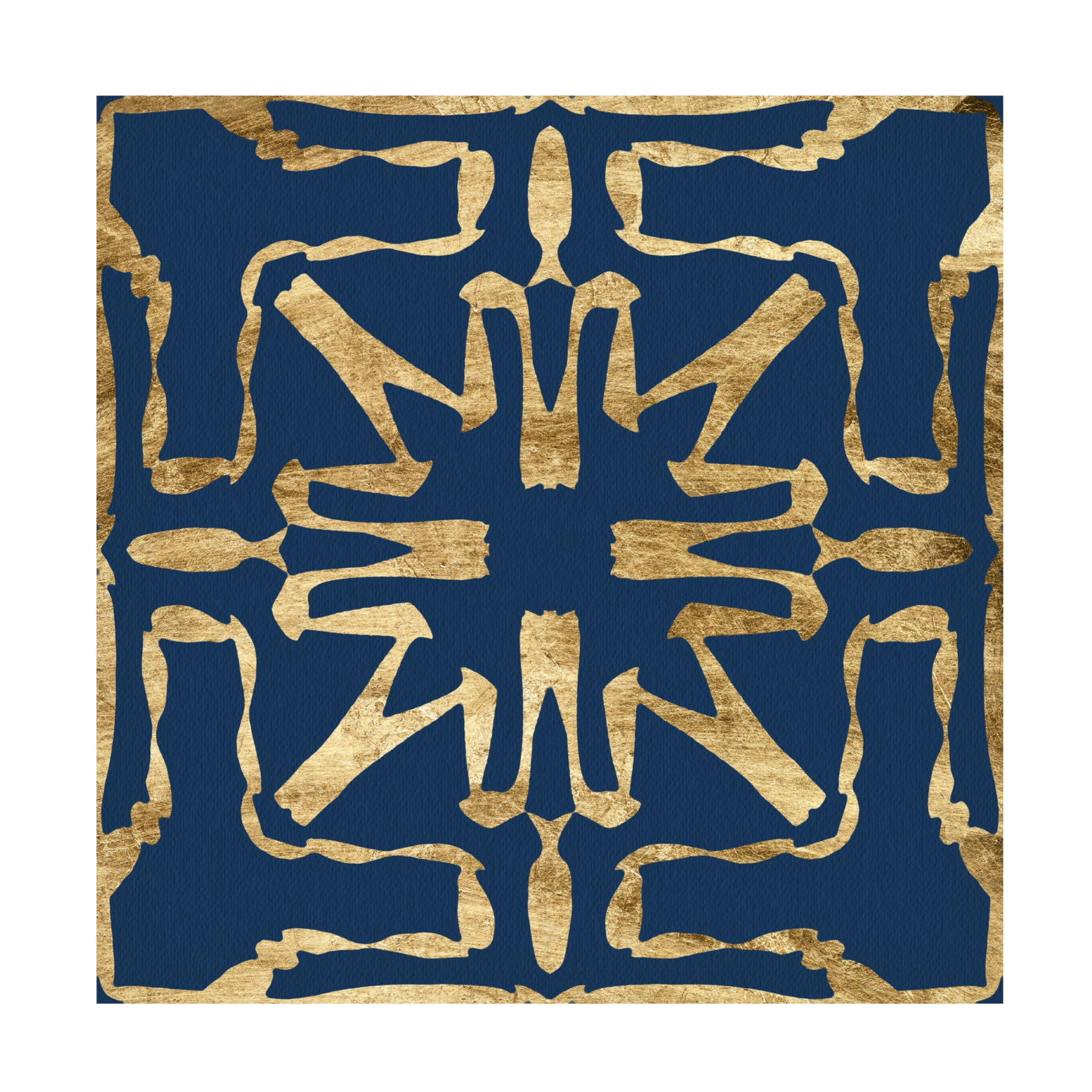 Trademark Fine Art Alonzo Saunders  Motif on Blue VII Canvas Wall Art