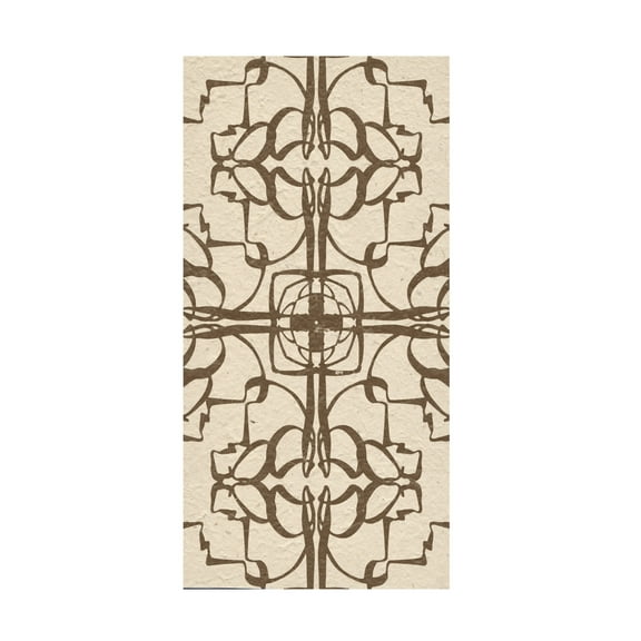 Trademark Fine Art Alonzo Saunders  Motif on Cream IX Canvas Wall Art