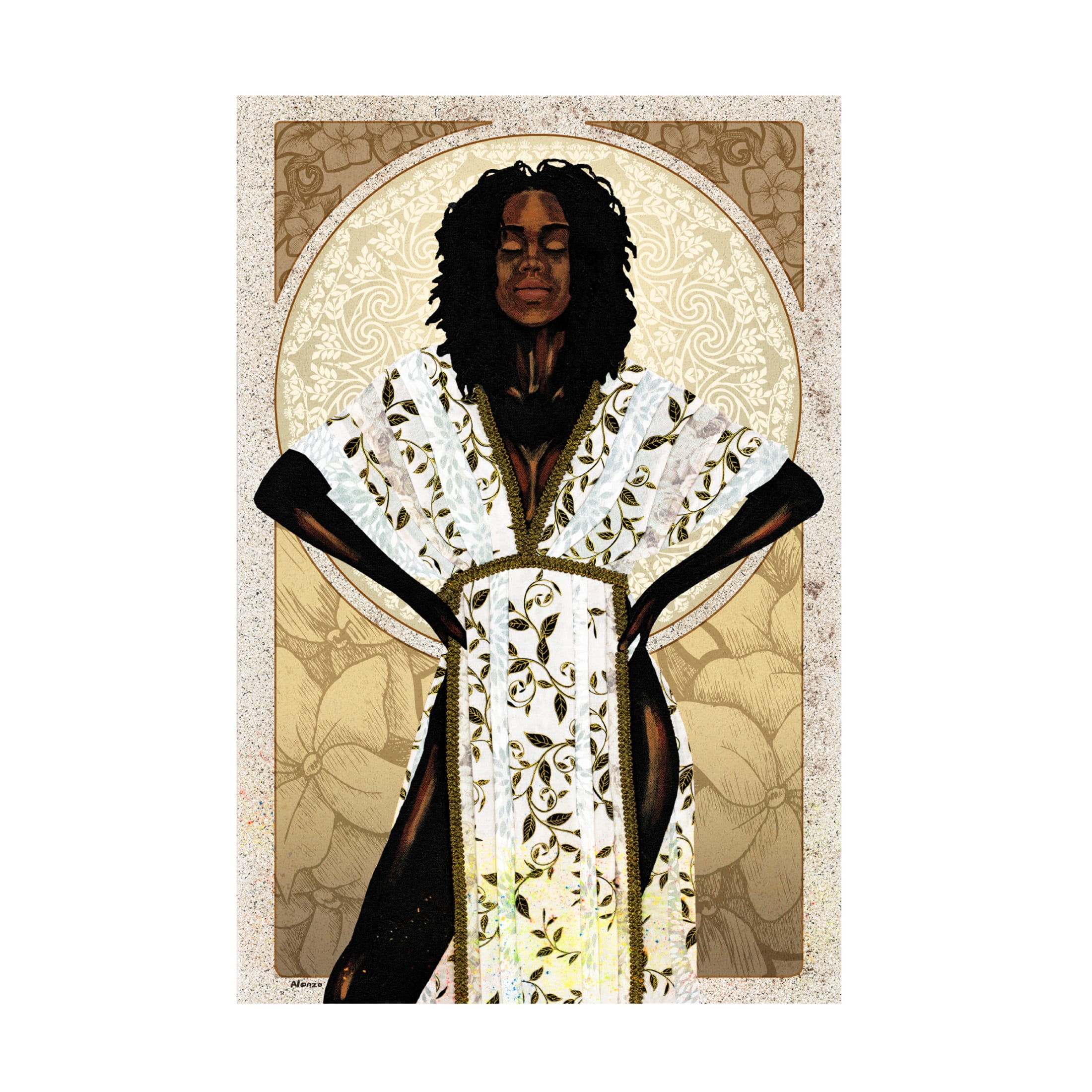 Trademark Fine Art Alonzo Saunders  Natural Beauty in Gold I Canvas Wall Art