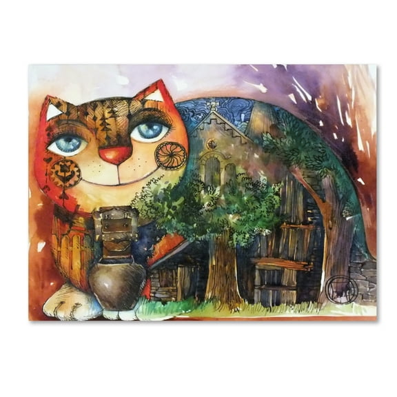 Trademark Fine Art 'Alpes Cat' Canvas Art by Oxana Ziaka