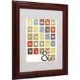 thumbnail image 1 of Trademark Fine Art "Alpha Bits Earth Tones" Matted Framed Canvas Art by Megan Romo, 1 of 5