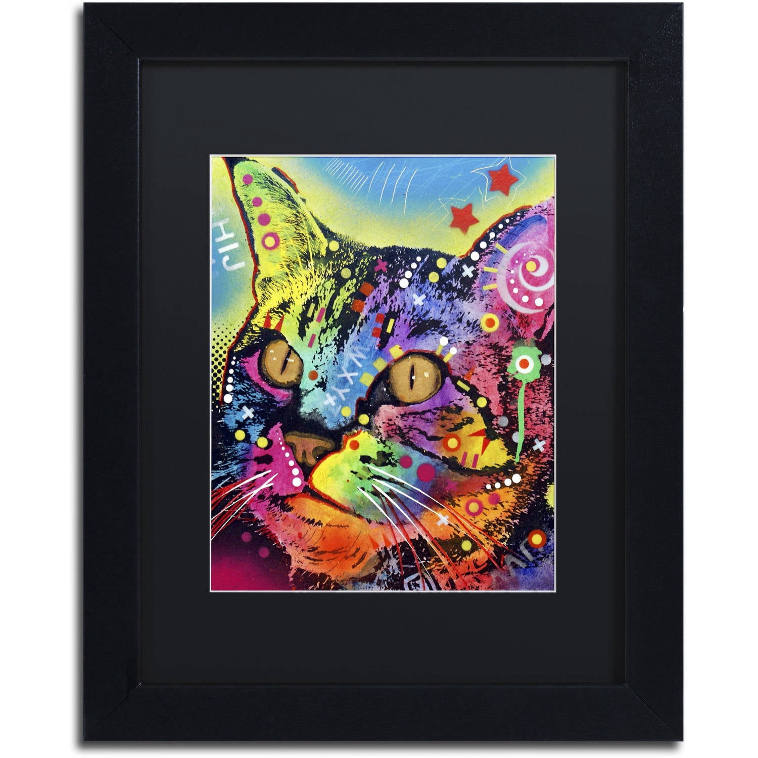 Trademark Fine Art "Alpha" Canvas Art by Dean Russo, Black Matte, Black Frame