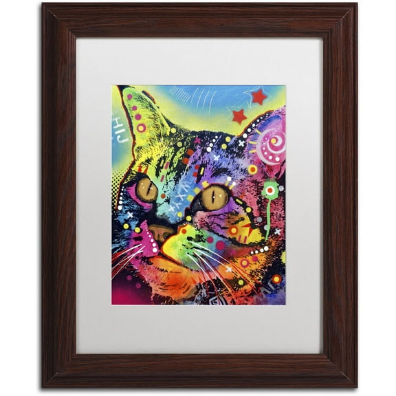 Trademark Fine Art "Alpha" Canvas Art by Dean Russo, White Matte, Wood Frame