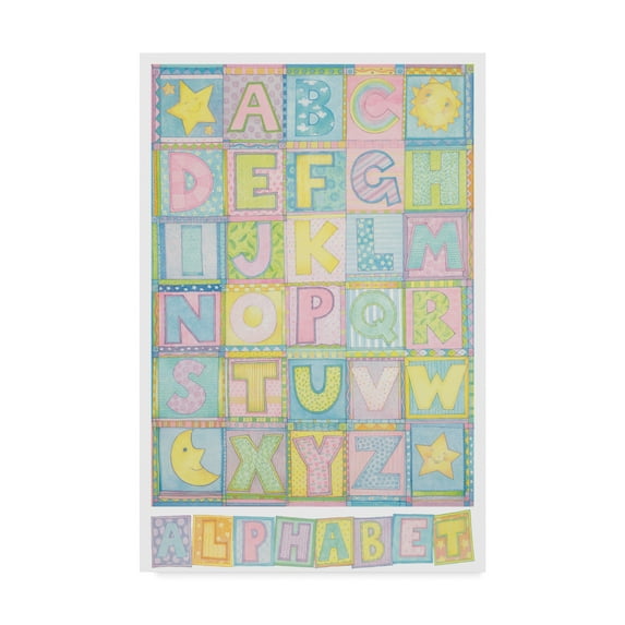Trademark Fine Art 'Alphabet' Canvas Art by Cheryl Piperberg