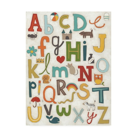 Trademark Fine Art 'Alphabet Soup Collage' Canvas Art by June Erica Vess