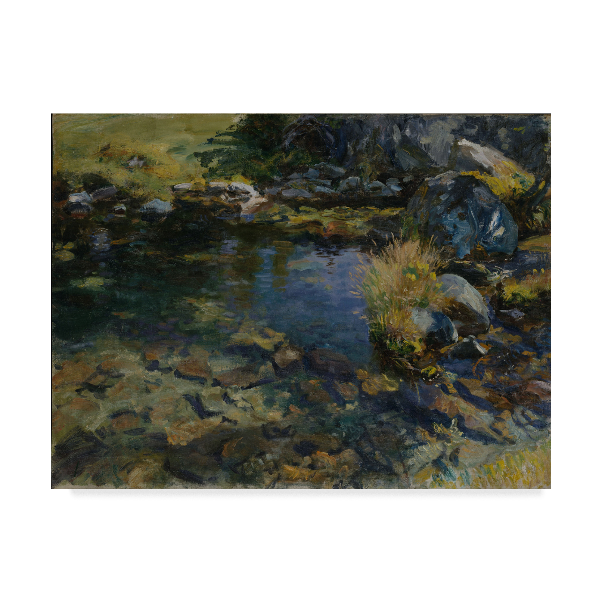 Trademark Fine Art 'Alpine Pool' Canvas Art by John Singer Sargent