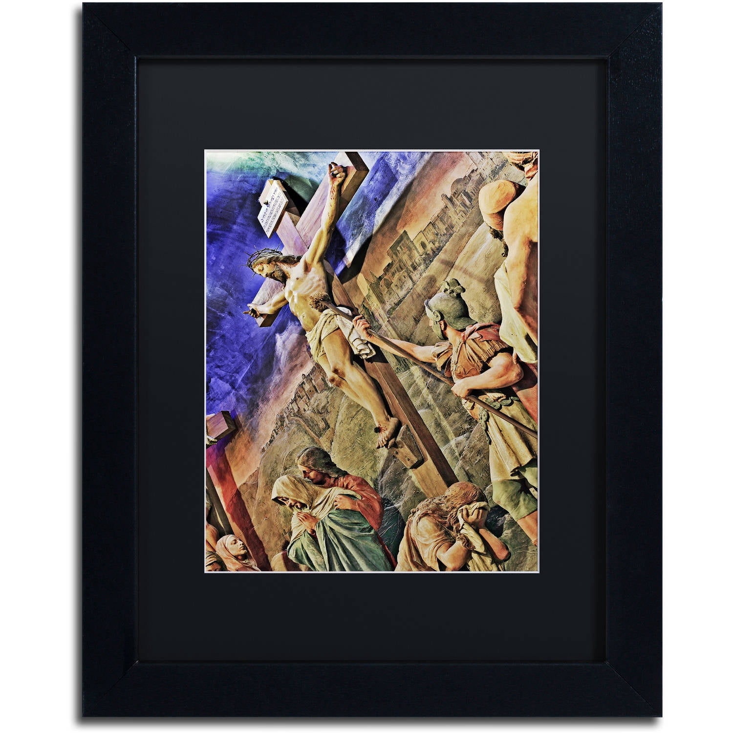 Trademark Fine Art "Altar of Calvary" Canvas Art by Gregory O'Hanlon, Black Matte, Black Frame