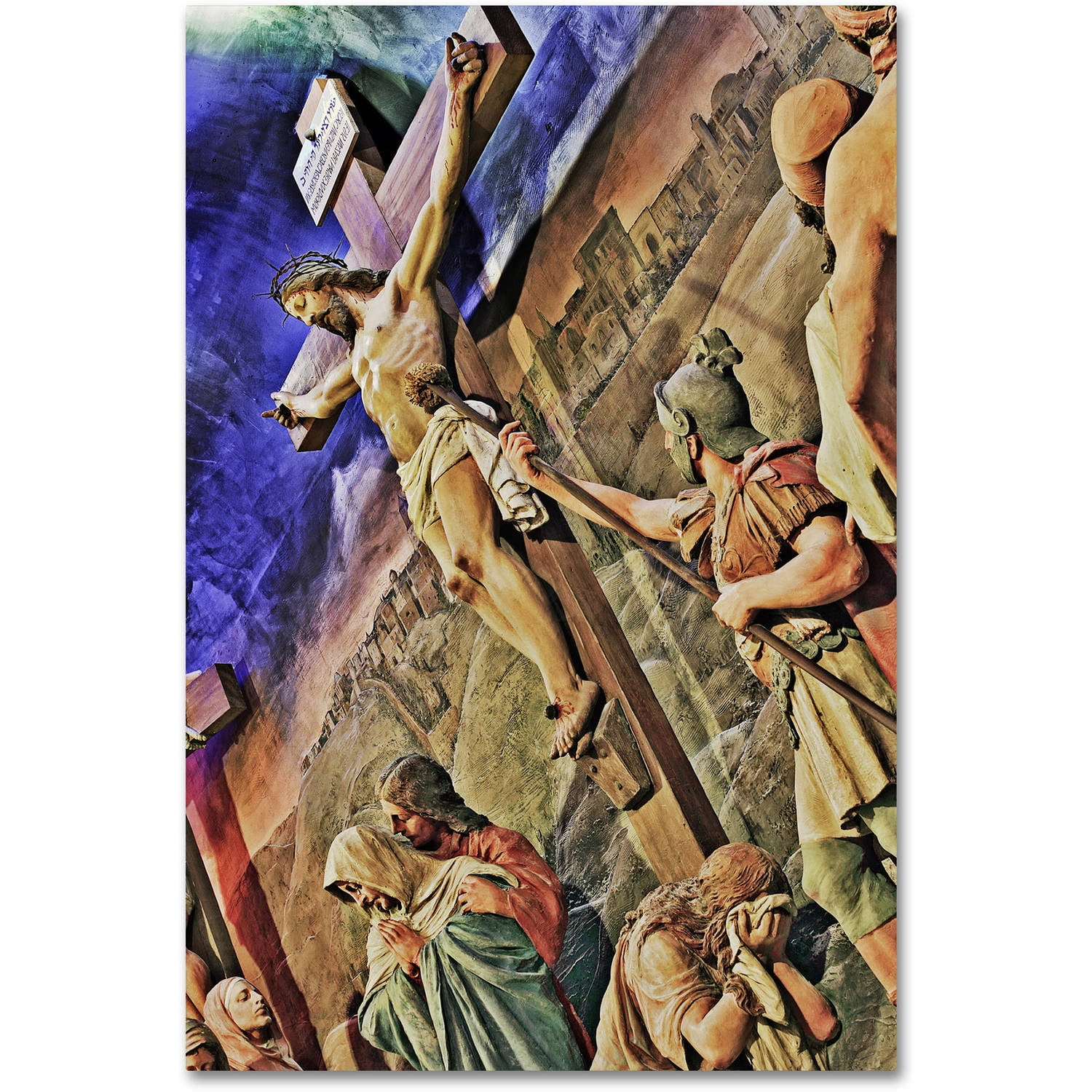 Altar of Calvary 25" x 20" Multicolor Canvas Print
