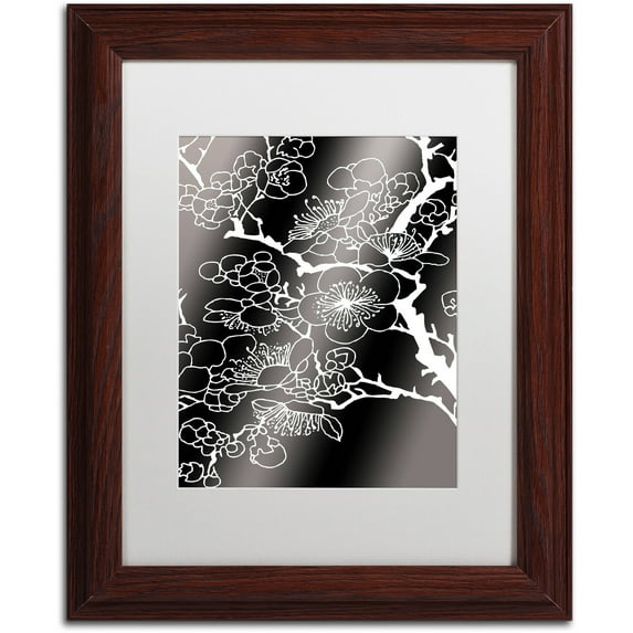 Trademark Fine Art "Alu Flowers" Canvas Art by Philippe Sainte-Laudy White Matte, Wood Frame