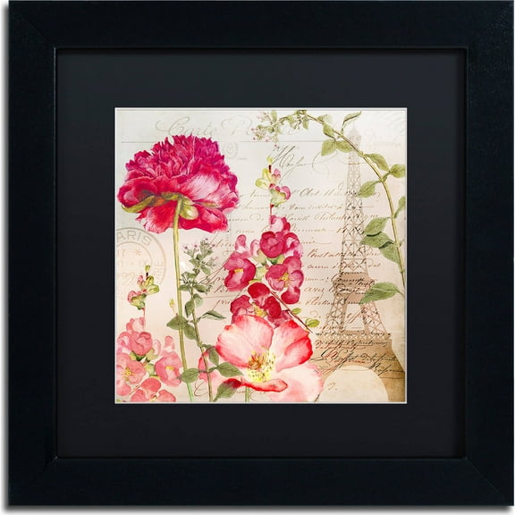 Trademark Fine Art "Always Paris II" Canvas Art by Color Bakery, Black Matte, Black Frame