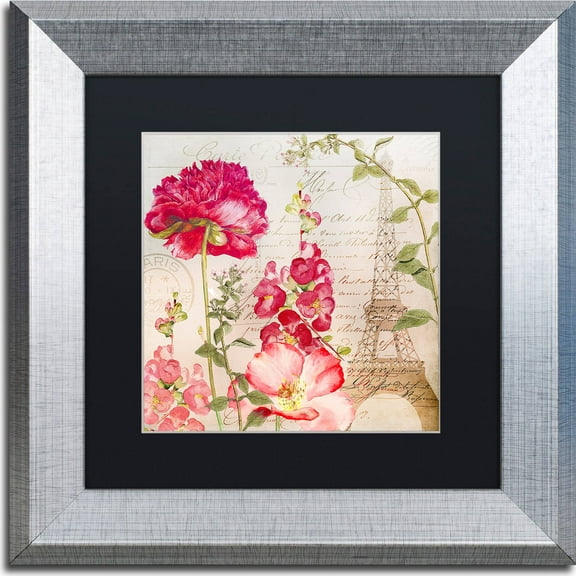Trademark Fine Art "Always Paris II" Canvas Art by Color Bakery, Black Matte, Silver Frame